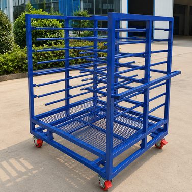 DRUMAN fabricated material handling trolley outside the manufacturing unit